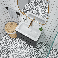 Vivon Тумба под раковину Ostin 60 подвесная черная матовая – фотография-3