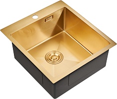 Milacio Мойка кухонная Denia 46 Steel золото брашированное