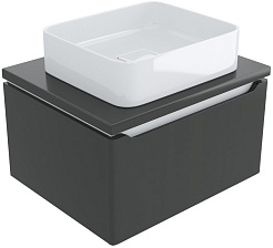 Mixline Мебель для ванной Виктория 60 подвесная графит софт – фотография-2