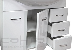 СанТа Мебель для ванной Эльбрус Прима 100 свет – фотография-5