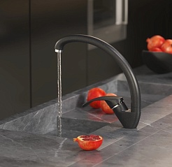 Mixline Смеситель для кухни 35к ML-GS02 (343) антрацит – фотография-3