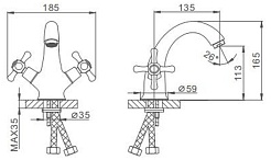 Frap Смеситель для раковины H732 F10732-B хром – фотография-2