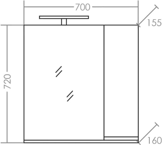 СанТа Мебель для ванной Марс 70 белая – картинка-15