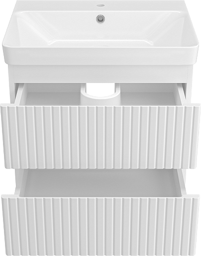 Brevita Тумба под раковину Victory 60 подвесная белая – картинка-3