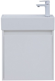 Aquanet Тумба под раковину Nova Lite 50 подвесная белая глянцевая – фотография-3