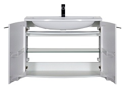 De Aqua Мебель для ванной Токката 90, зеркало-шкаф Алюминиум – фотография-2