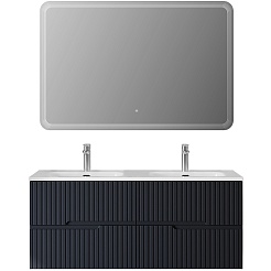 Cezares Тумба с раковиной Duet-N 120 с 4 ящиками подвесная grafito CZR-8095-120-2 – фотография-3