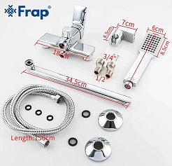 Frap Смеситель для ванны H46 F2246 хром – фотография-2