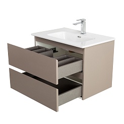 BelBagno Тумба с раковиной Kraft 60 подвесная Бежевый матовый – фотография-10