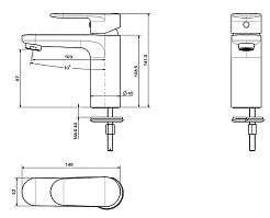 Aquatek Смеситель для раковины Ника AQ1810BGM оружейная сталь – фотография-6