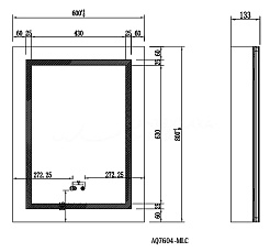 Aquatek Зеркало-шкаф 60 AQ7604-MLC с круговой подсветкой – фотография-4