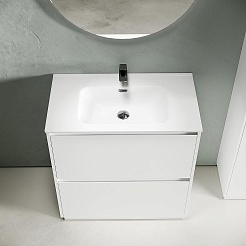 Sancos Мебель для ванной Libra Floor 80 белый глянец – фотография-3