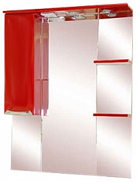 Misty Зеркальный шкаф Жасмин 75 L красный, эмаль – фотография-1