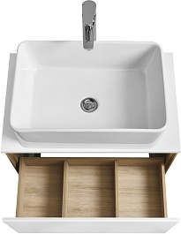 Акватон Тумба под раковину Либерти 70 белая/дуб эльвезия – фотография-17