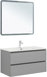Aquanet Мебель для ванной Вега 2.0 90 Flat подвесная мисти грин матовая – фотография-2
