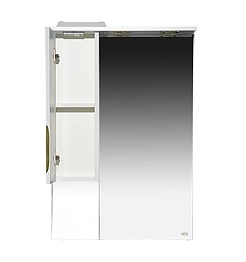 Misty Зеркало-шкаф Престиж 60 L белый/золотая патина – фотография-2