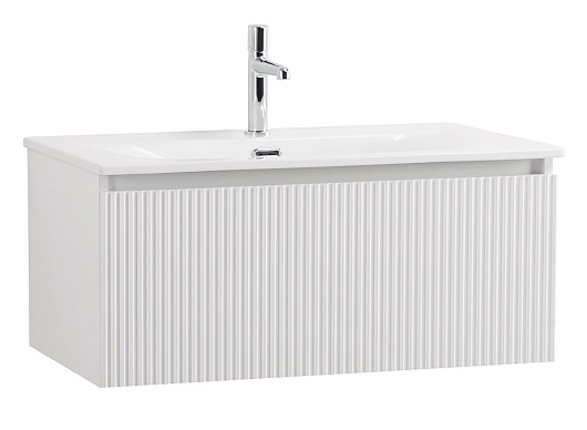 BelBagno Тумба с раковиной Uno 80 подвесная Bianco Opaco с раковиной BB-8099-3-80 – фото-1