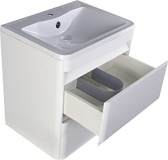 Style Line Тумба с раковиной подвесная Атлантика 60, Люкс антискрейч, PLUS – фотография-5