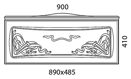  Тумба с раковиной Vittoria 90 белый – фотография-4