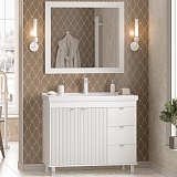 Misty Мебель для ванной Аврора 100 белая матовая