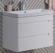 Aquanet Тумба с раковиной София 80 2 ящика подвесная белая – фотография-16