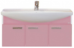 Misty Тумба для умывальника Джулия 105 подвесная розовая – фотография-1