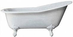 Фэма Чугунная ванна "Beatrice", ножки белые, покрытие RAL, металлик – фотография-1