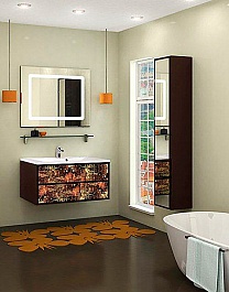 Акватон Мебель для ванной "Римини 80" янтарь – фотография-9