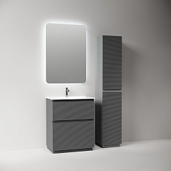 Sancos Тумба под раковину напольная Folk Floor 70 grey soft – фотография-4