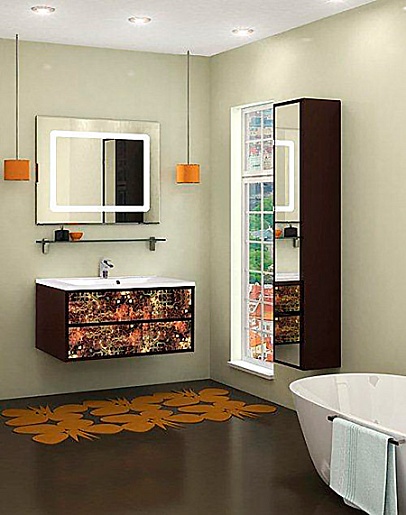 Акватон Мебель для ванной "Римини 80" янтарь – картинка-9