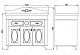 Водолей Тумба с раковиной "Изабель 100" F-1 красная – картинка-15