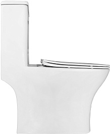 Azario Унитаз-моноблок Lodi AZ-8617B безободковый с функцией биде с бачком с сиденьем микролифт белый – фотография-3