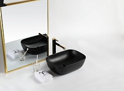 BelBagno Консоль с раковиной Etna-Kraft 120 чёрная матовая столешница EK-120-2-BL – фотография-9