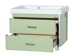 Misty Тумба с раковиной Джулия QVATRO 105 салатовая – фотография-4