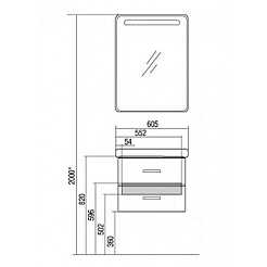 Акватон Комплект Мебели "Америна 60" R коричневый – фотография-3