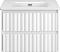 Brevita Тумба с раковиной Riva 70 подвесная белая