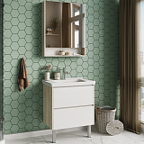 Misty Мебель для ванной Мускат 70 дуб галифакс белый/белая