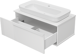 Brevita Тумба под раковину Savoy 90 подвесная белая матовая – фотография-4