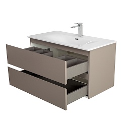 BelBagno Тумба с раковиной Kraft 90 подвесная Бежевый матовый – фотография-8