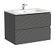 Sancos Тумба с раковиной Folk 140 grey soft раковина Grace 141 с двумя чашами CN7022wx – картинка-20