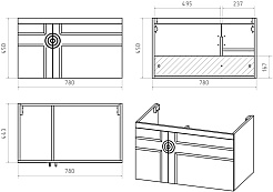 Brevita Тумба под раковину Oslo 80 белая – фотография-9