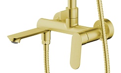 Azario Душевая стойка Alanti AZ-K2332-1MG золото матовое – фотография-7