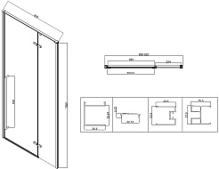Vincea Душевой уголок Slim-N 90x90 VSR-5SN9090CLB профиль черный стекло прозрачное – фотография-3