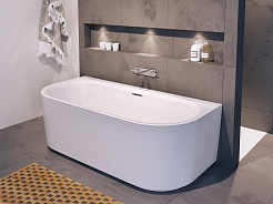 Riho Акриловая ванна DESIRE WALL MOUNTED B2W 184x84 Velvet White – фотография-2