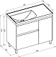 Aquanet Тумба с раковиной Nova Lite 2.0 100 L белая – картинка-44