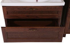 ASB-Woodline Тумба с раковиной Прато 100 антикварный орех, массив ясеня – фотография-2