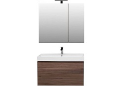 Aquanet Тумба с раковиной Нью-Йорк 100 орех – фотография-4