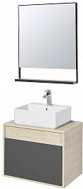 Акватон Мебель для ванной Лофт Урбан 65 графит\орегон, GEOMETRY 45 – фотография-1