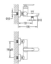 Cezares Смеситель SIESTA-VD-01 для ванны и душа – фотография-2