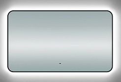 Teymi Зеркало Solli Black Soft Line 120/70 LED сенсор на взмах T20230S – фотография-1